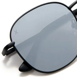 Dime Optics Avalon Sunglasses In Matte Black/Grey Mirror New