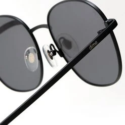 Dime Optics Avalon Sunglasses In Matte Black/Grey Mirror New