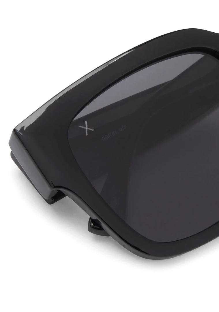 Dime Optics The Great Fantastic Brea Sunglasses In Black/Grey