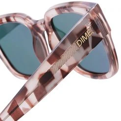 Dime Optics Brea Sunglasses In Light Tortoise/Pink Mirror