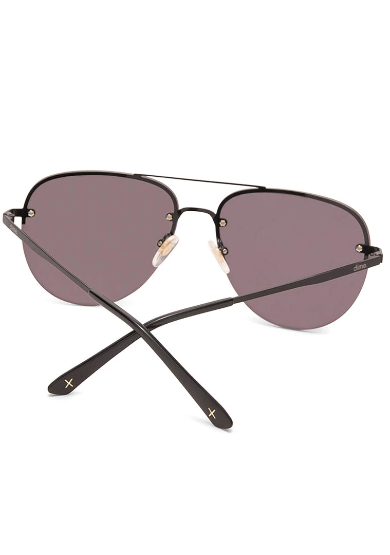 Dime Optics The Great Fantastic Cienega Sunglasses In Black/Grey