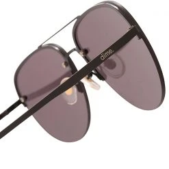 Dime Optics The Great Fantastic Cienega Sunglasses In Black/Grey