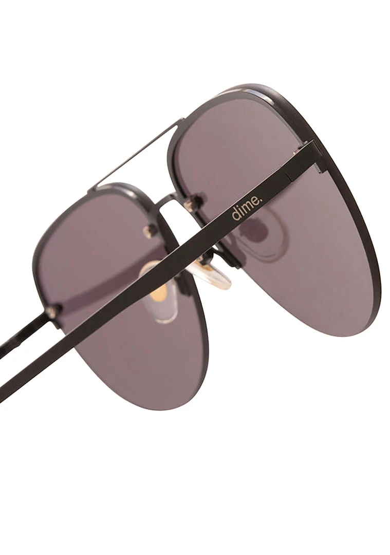 Dime Optics The Great Fantastic Cienega Sunglasses In Black/Grey
