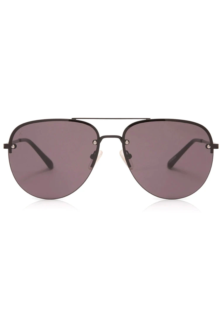Dime Optics The Great Fantastic Cienega Sunglasses In Black/Grey