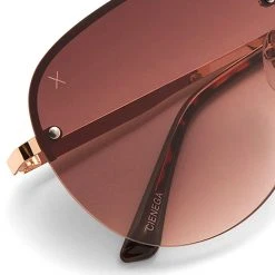 Dime Optics Cienega Sunglasses In Gold/Brown