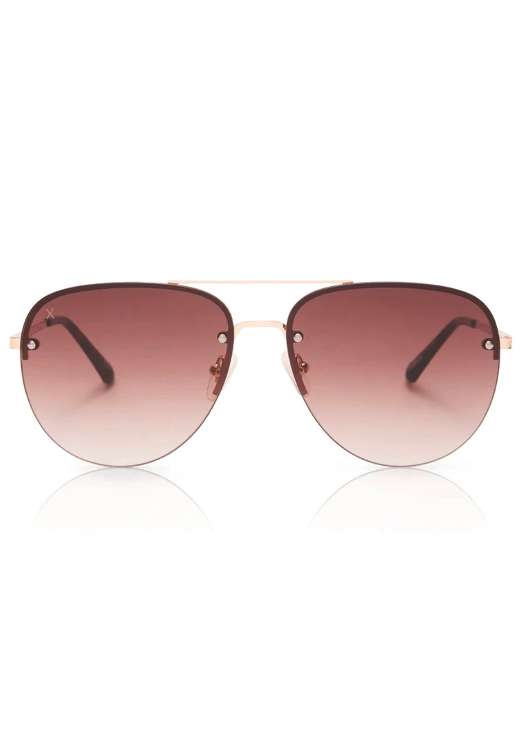 Dime Optics Cienega Sunglasses In Gold/Brown