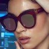 Dime Optics Rumors Sunglasses In Taupe Crystal/Beige Mirror