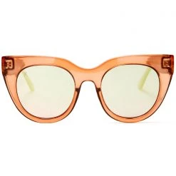 Dime Optics Rumors Sunglasses In Taupe Crystal/Beige Mirror