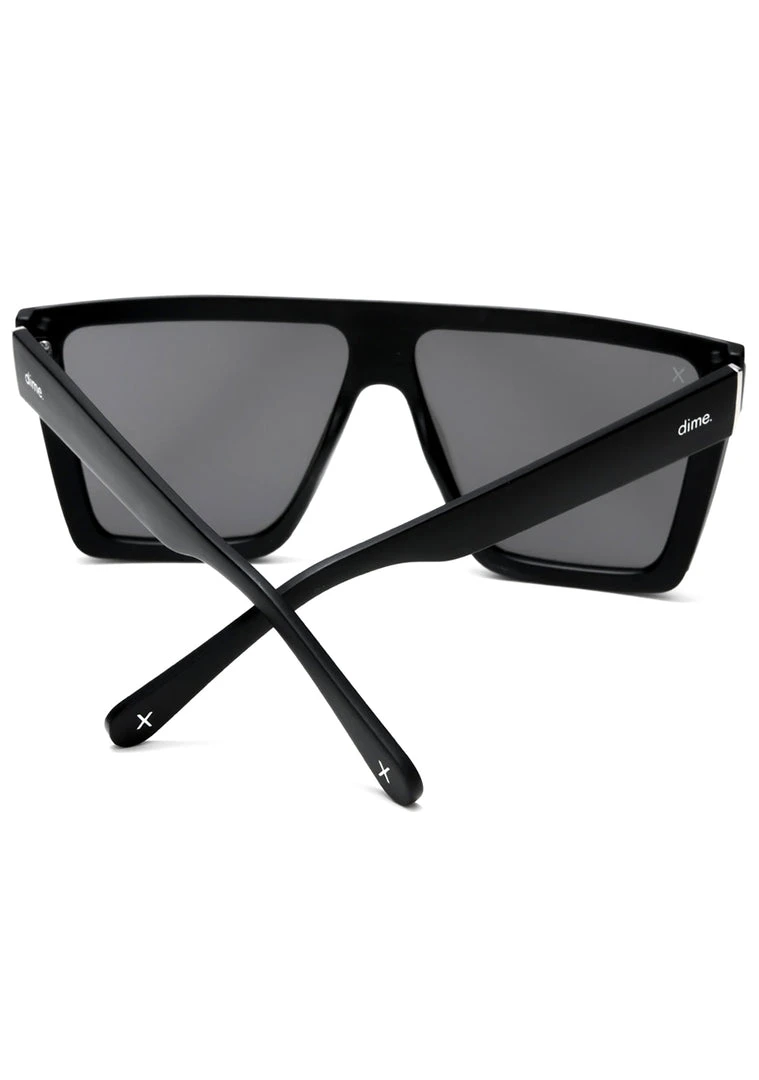 Dime Optics Unlocked Sunglasses In Matte Black/Grey Mirror New
