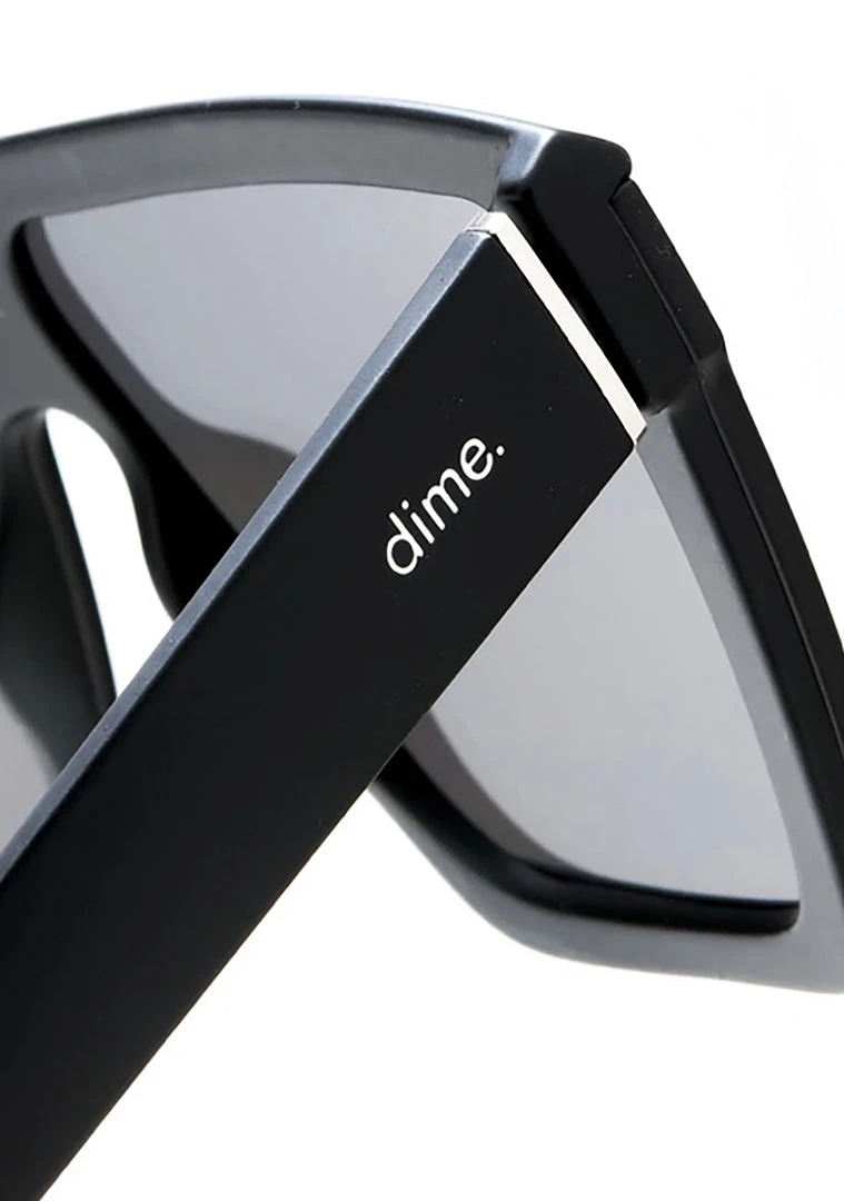 Dime Optics Unlocked Sunglasses In Matte Black/Grey Mirror New