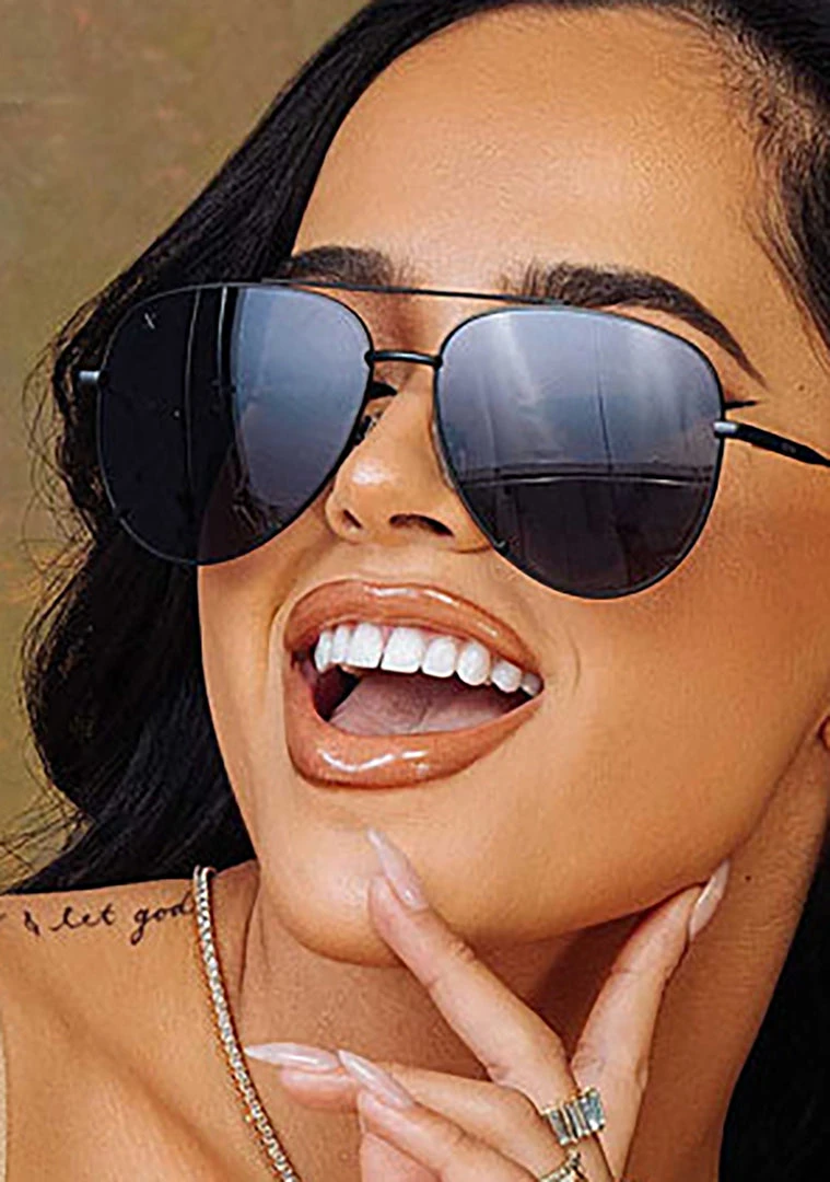 Dime Optics X Becky G 033 Sunglasses Matte Black/Grey New