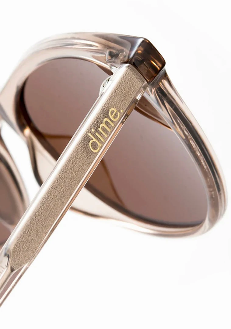 Dime Optics X Becky G The G Sunglasses In Vintage Crystal/Brown Mad World