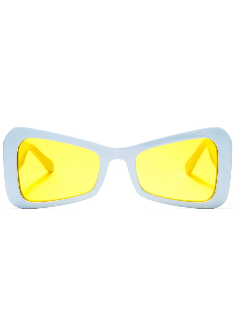 Dime Optics X Kali Uchis Kali Sunglasses In Light Blue/Yellow World Tour