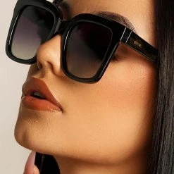 Dime Optics X Les Do Makeup EPTX Sunglasses In Black/Grey Gradient New
