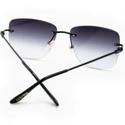 Dime Optics X Les Do Makeup GGG Sunglasses In Black/Grey Gradient New