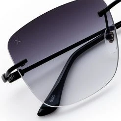 Dime Optics X Les Do Makeup GGG Sunglasses In Black/Grey Gradient New