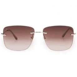 Dime Optics X Les Do Makeup GGG Sunglasses In Gold/Brown Gradient New