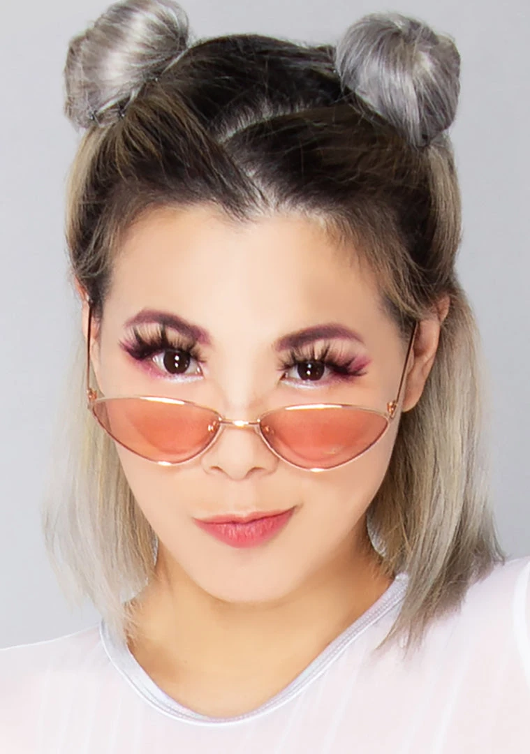 Dime Optics World Tour X Lala Kent Lilly Sunglasses In Rose Gold/Cotton Candy Pink