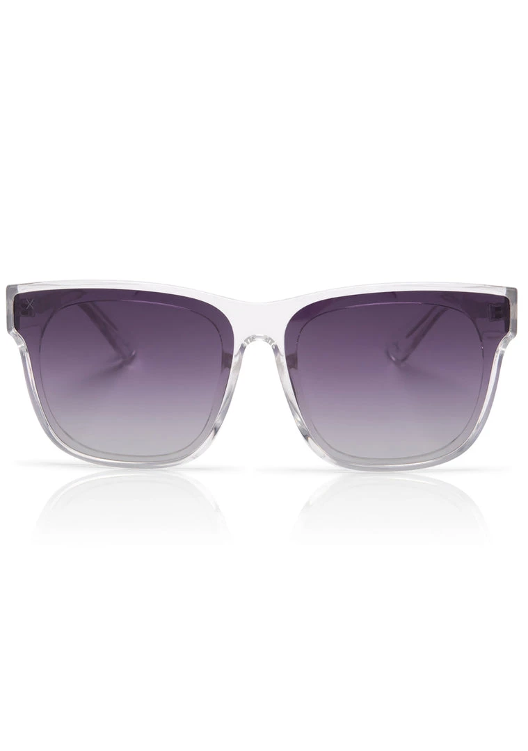 Dime Optics New X Sssniperwolf 001 Sunglasses In Clear/Grey Gradient