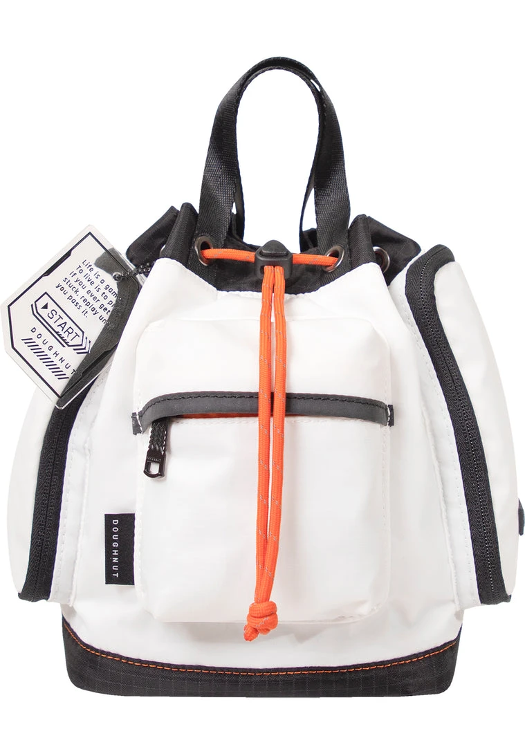 Doughnut Official X Gamescape Series Pyramid Tiny Convertible Backpack In White Bags