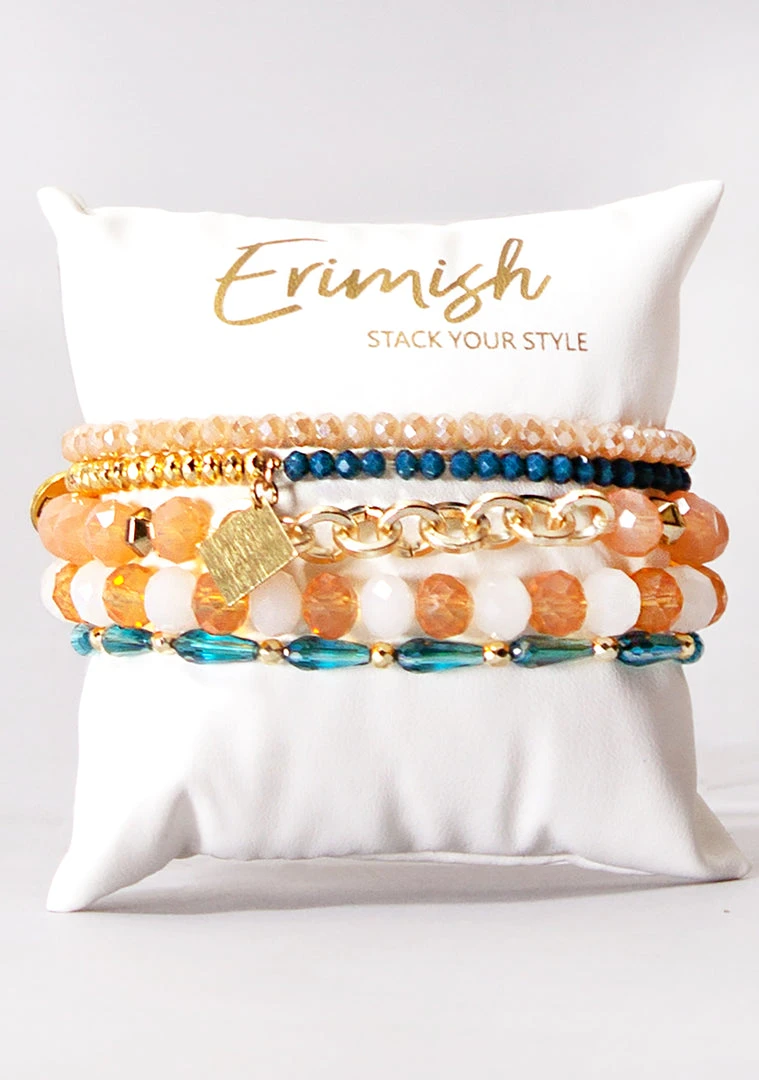 Erimish World Tour Peach Bellini Bracelet Stack