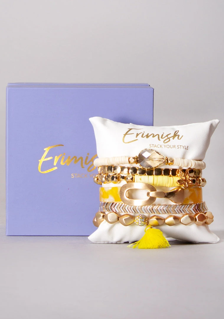 Erimish Ribbons Of Gold Bracelet Stack