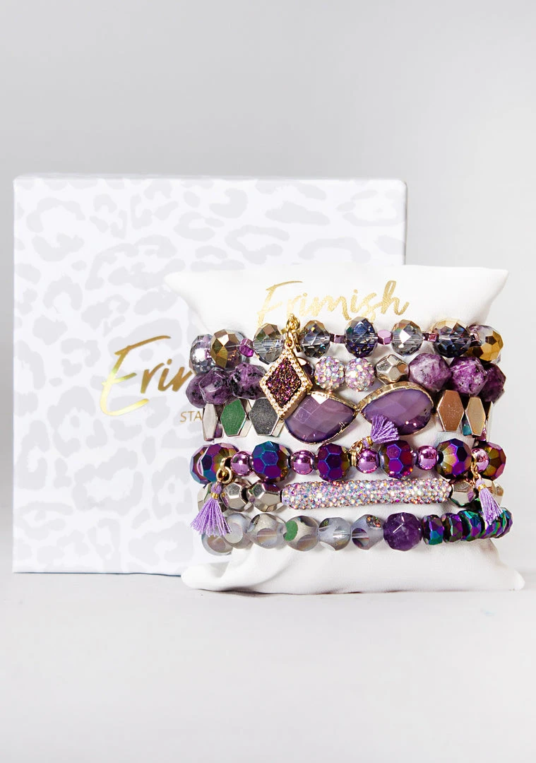 Erimish Lavender Love Bracelet Stack Mad World