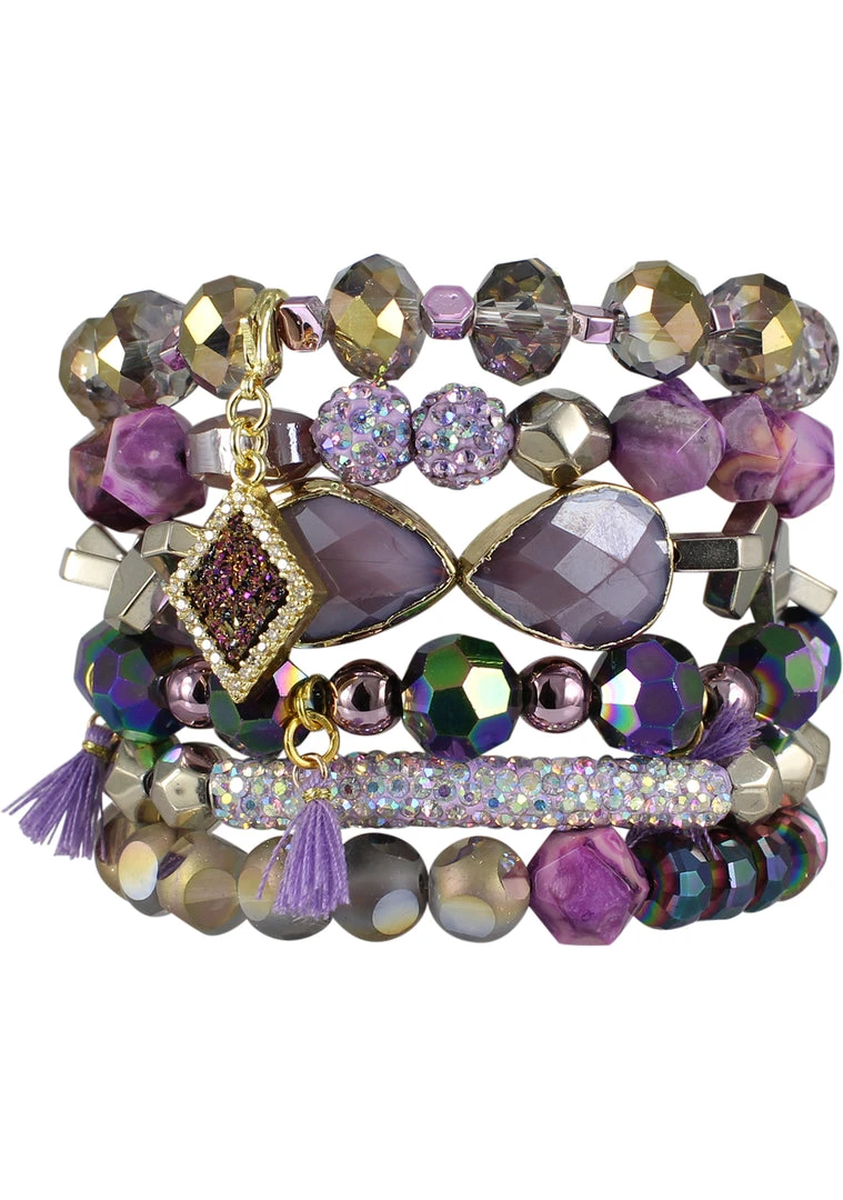 Erimish Lavender Love Bracelet Stack Mad World