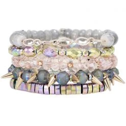 Erimish Spiked Supernova Bracelet Stack