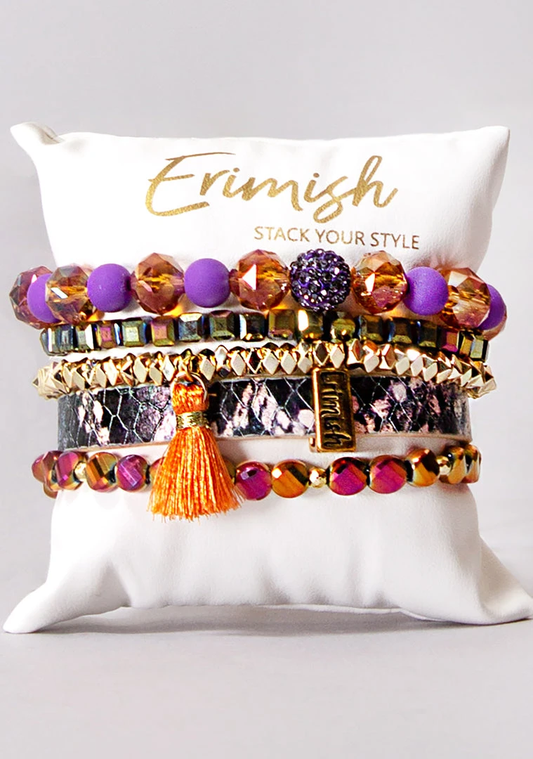 Erimish World Tour Sunset Sky Bracelet Stack