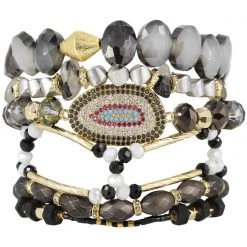 Erimish World Tour Black Orchid Bracelet Stack