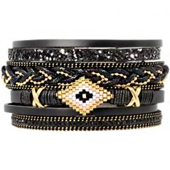 Erimish The Raven Into The Night Multi Strand Bracelet