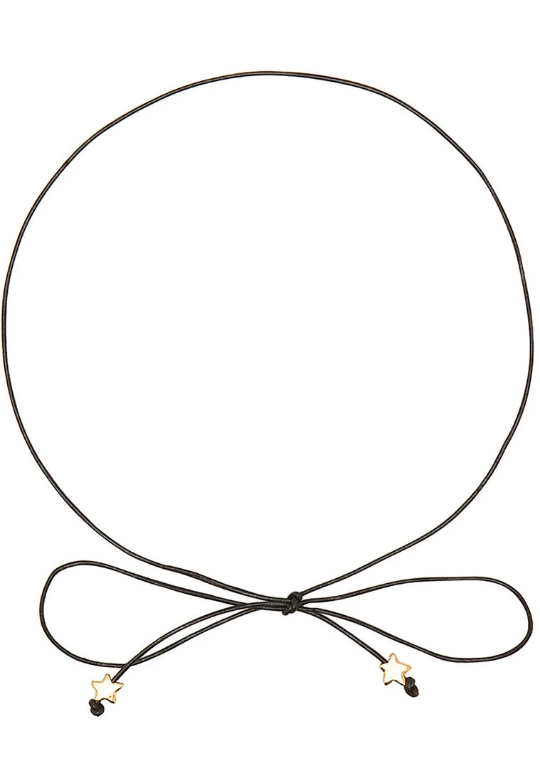 Fraiser Sterling Disco Fever Bowtie Stars Choker In Black Accessories