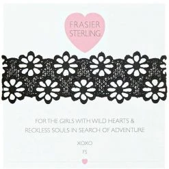 Fraiser Sterling Lacey Daisy Choker In Black