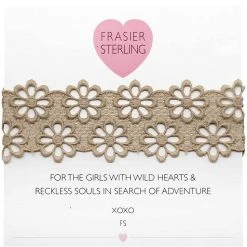 Fraiser Sterling Lacey Daisy Choker In Tan Accessories