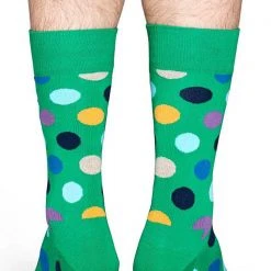 Happy Socks Big Dot Socks In Green The Great Fantastic