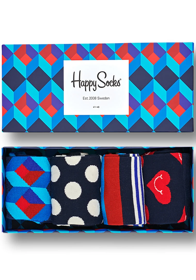 Happy Socks Accessories Nautical Men's Sock 4PK Gift Set