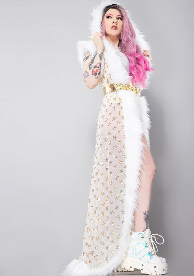 J Valentine Star Struck Sequin Mesh Duster Tea Room Cinema