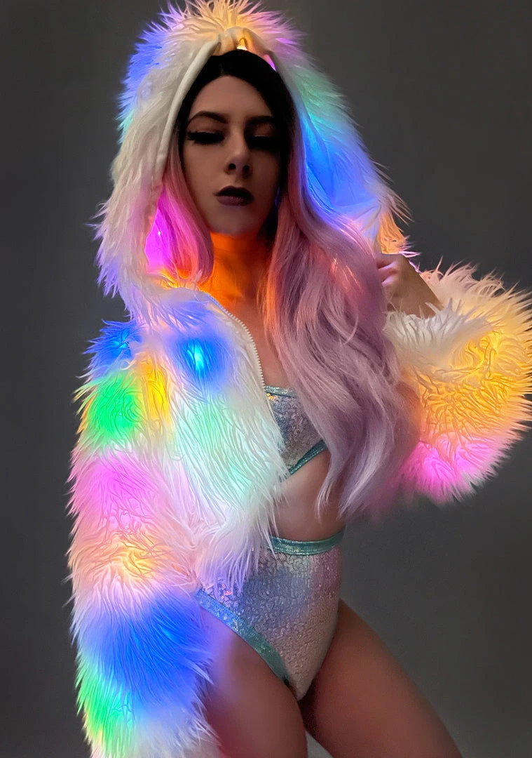 J Valentine Candy Flashing Light Up Cropped Jacket The Great Fantastic