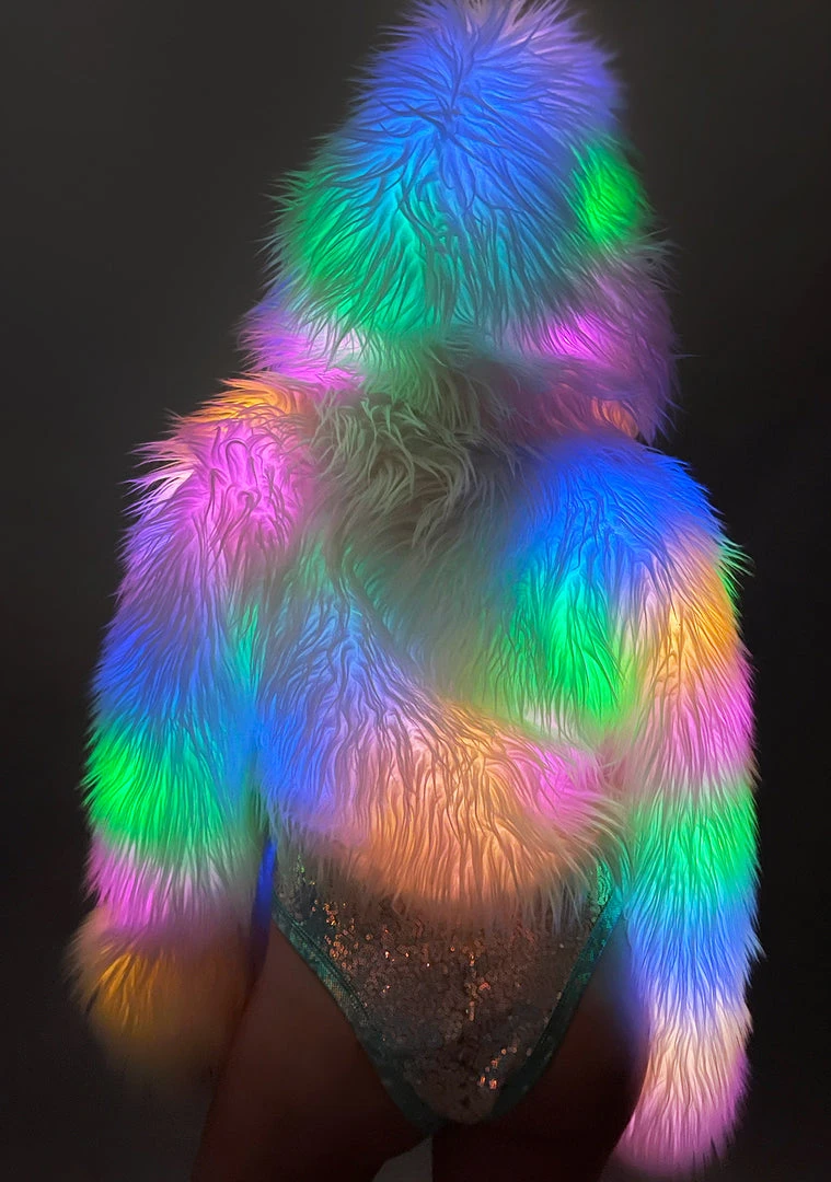 J Valentine Candy Flashing Light Up Cropped Jacket The Great Fantastic