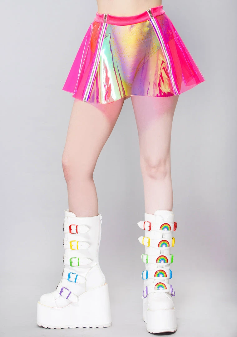 J Valentine Electric Rush Vinyl Zipper Skirt World Tour