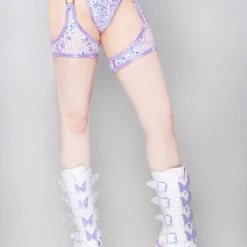 J Valentine Fairy Tale Sequin Net Chap Shorts