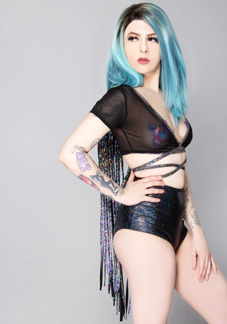 J Valentine World Tour Shattered Secrets Karma Fringe Wrap Top