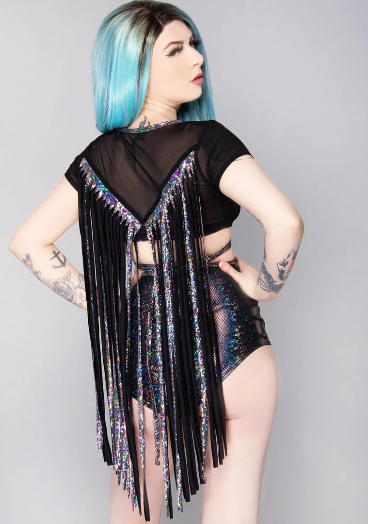 J Valentine World Tour Shattered Secrets Karma Fringe Wrap Top