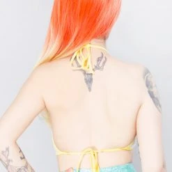 J Valentine Vivid Rays Holographic Halter Top Women's Festival