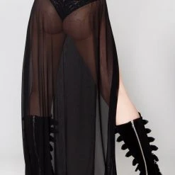 J Valentine Night Moves Gypsy Skirt In Black