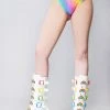 J Valentine The Great Fantastic Sparkle Confetti Rainbow High Waist Shorts