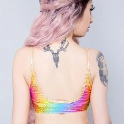 J Valentine Sparkle Confetti Rainbow Tank