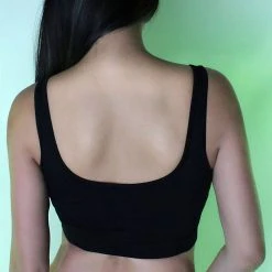 LA Style Rush Just A Little Bit Bra Top In Black
