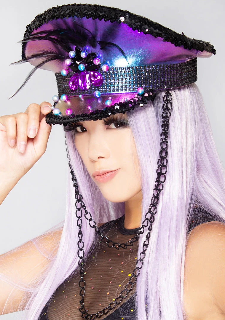 LASR Deep Euphoria Holographic Captain Hat